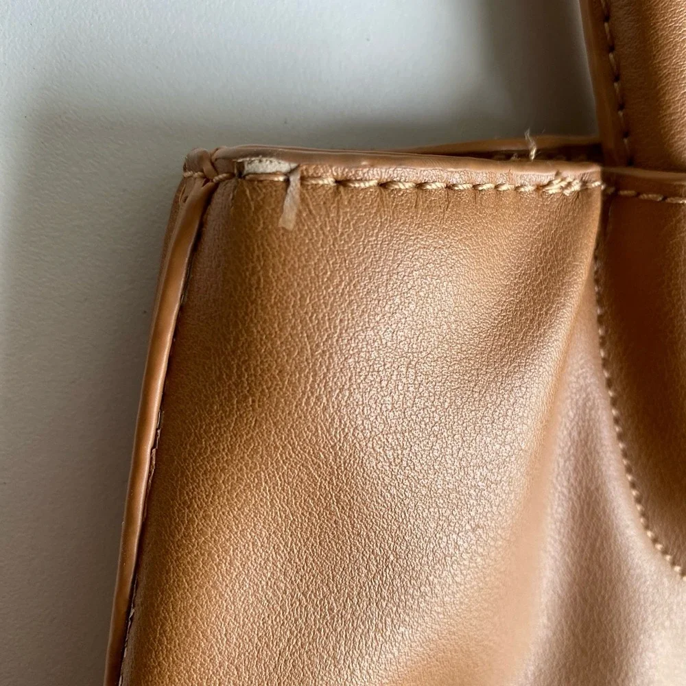 Sole Society Tan Brown Faux Leather Suede Handbag Shoulder‎ Bag Boho Vibes
